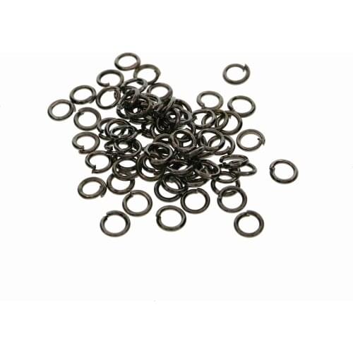 4MM Iron Gun Black Tone Metal Single Open Jumpring DIY Findings 1548002
