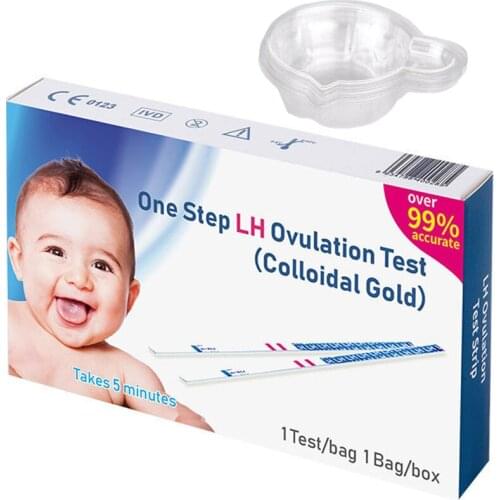 50 Pcs Ovulation Tests Hcg Strip Urine Analysis Ovulation Test Strips Day Check Fertility Woman With Cups 24 Hours Fast Shipping