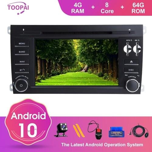 TOOPAI Android 10 For Porsche Cayenne 2003-2010 Auto Radio Stereo Head Unit GPS Navigation Car Multimedia Player DD CD 3G 4G New