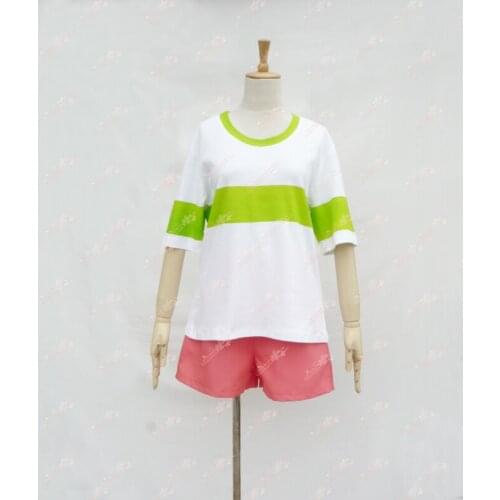 Free Shipping Spirited Away Sen to Chihiro no Kamikakushi Chihiro Ogino T shirt Cosplay Costume