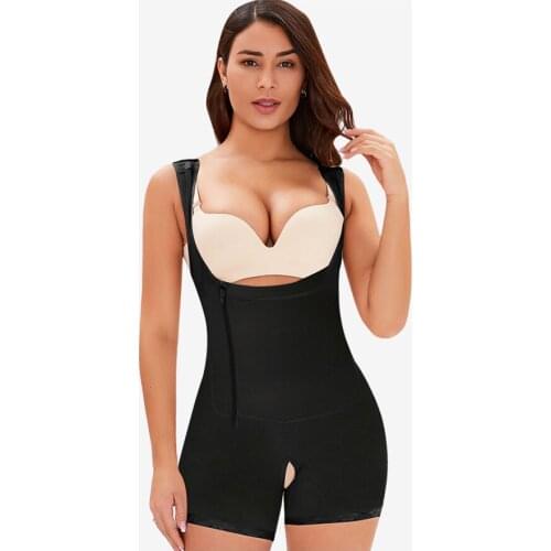 Side Zipper Breasted Explosion Large Size One-piece Bodysuits Firm Thin Broadcloth Fajas Colombianas
