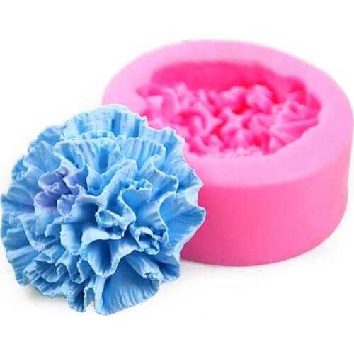 Carnations Flowers Shaped Fondant Silicone Mold DIY Craft Chocolate Baking Mold Cake Decoration Tools For Kitchen Cake Mold