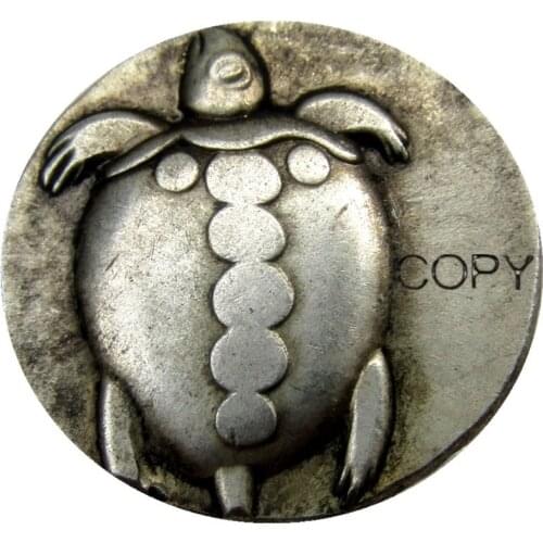 G(13)Rare Ancient Greek Silver Stater Coin from Aegina - 480 BC Silver Plated copy coins
