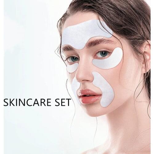 Ilisya Skincare Mask Sets Eye Mask (1 Pair), Forehead Patch (1 PC), Nasolabial Folds Patch (1 Pair)- Wrinkles Remover Anti-Aging