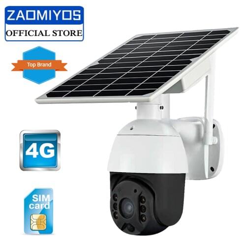 Newest 4G SIM Card 1080P IP Camera WIFI 3.5W Solar Panel Battery Security Camera Outdoor PTZ CCTV Camera Smart Security Monitor