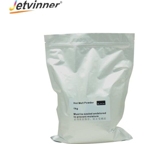 Jetvinner Black DTG Powder 1kg Hot Melt Powder For Direct Transfer Film Printing DTF Ink Printing PET Film Printing And Transfer