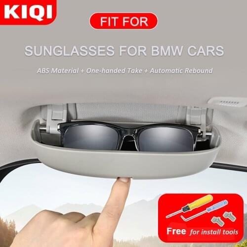 KIQI Upgrade Auto Glasses Case for BMW X3 X2 X5 F25 F15 2013 - 2021 Accessories Car Sunglasses Holder Box Replacement Parts