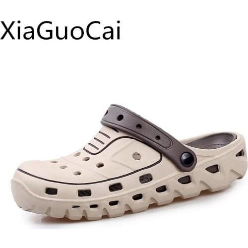2016 Summer New Slip On Hole Slippers For Men US Breathable Increased Clogs Non-slip Mules Beach Shoes For Male c271 65