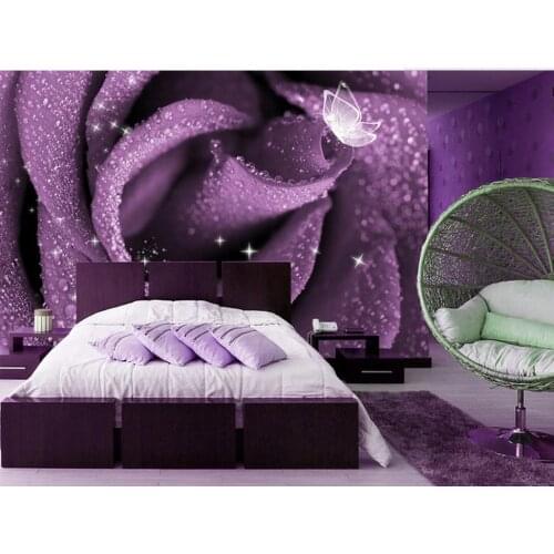 3d customized wallpaper Rose bedside murals room modern wallpaper Home Decoration custom photo murals