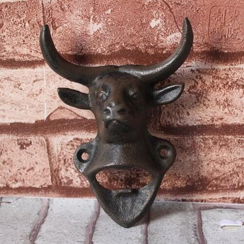 Creative opener Cast Iron Bottle Opener Cow Iron opener wine opener Wall mounted opener Corkscrew