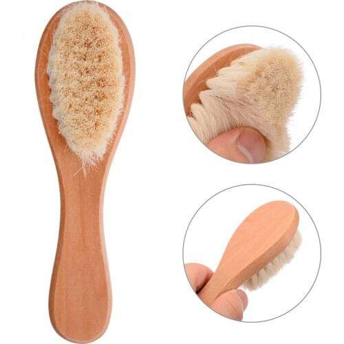 New Baby Natural Wooden Brush Comb Brush Baby Hairbrush Newborn Baby Head Massager Brush Bathroom Accessories