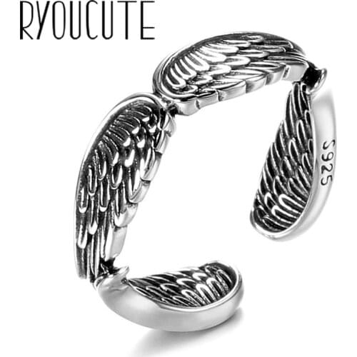 New Charming Open Wings Ring for Women Vintage Boho Party Rings Gothic Punk Jewelry Gifts for Girls 2021