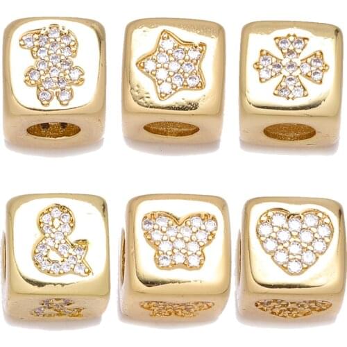 New Arrive Cute Beads Square Beads Acrylic Hearts Stars Beads DIY Jewelry Making For Bracelet Necklace Accessories Birthday Gift