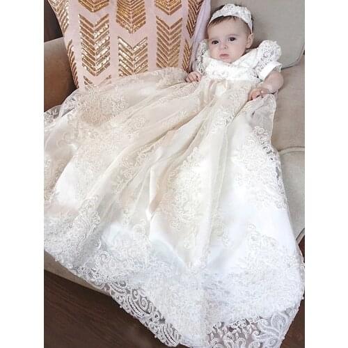 1st Birthday Party Dress Baby Girl Clothes Baptism Kids Clothing Infant Girls Christening Dresses 1Years Baby Girls Gown