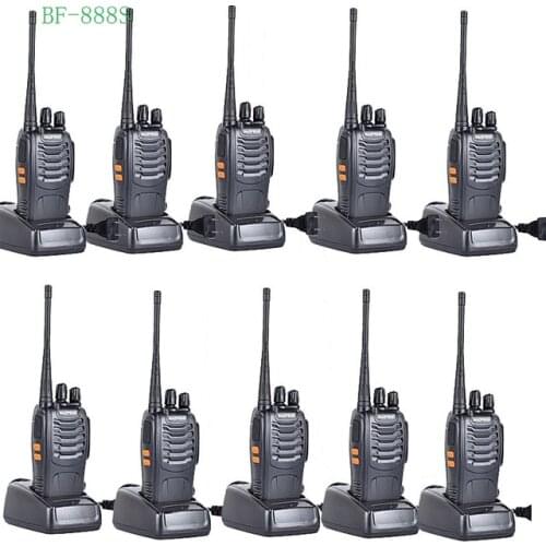 10pcs NEW Portable Walkie Talkie Two Way Radios UHF Ham Radio HF Transceiver Baofeng 888 For CB Radio Station Baofeng Bf-888s