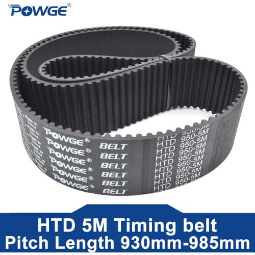 POWGE Arc HTD 5M Timing belt C=490/495/500/505 width 15/20/25mm Teeth 98 99 100 101 HTD5M synchronous Belt 490-5M 495-5M 500-5M