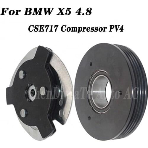 ShenDi YaTe Auto AC Car Air Conditioning Compressor Clutch Pulley For BMW X5 E53 E70 4.8 For CSE717 Compressor PV4 115mm