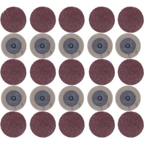 SHGO HOT-100Pcs Sanding Disc for Roloc 50Mm 40 60 80 120 Grit Sander Paper Disk Grinding Wheel Abrasive Rotary Tools Accessories
