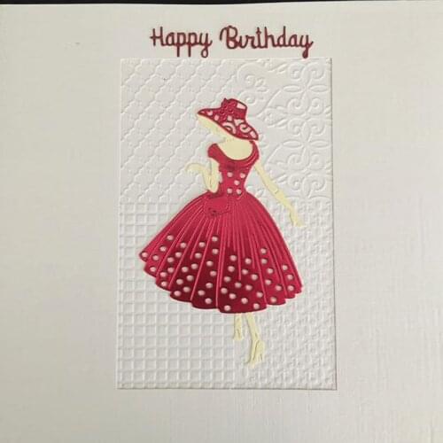 Woman dress Carbon steel Cutting Dies Stencil Craft for DIY Creative Scrapbook Cut Stamps Dies Embossing Paper Birthday Card