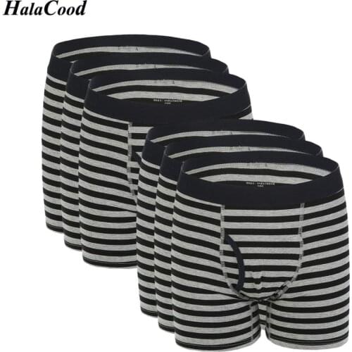 6Pcs/lot High Quality Cotton Mens Long Boxers Shorts Mr Large Size Underwear Fashion Sexy Male Underpant Plus Size Panties Fat
