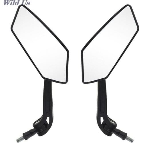 2pcs Universal Motorcycle Mirror Rearview Mirror Back Side E-Bike Motorbike Mirrors Stylish Design Modified Plated