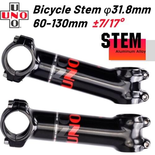 UNO Bike Stem Alluminum Alloy 7/17Degree 28.6/31.8MM Road Bike Stem MTB Bicycle Stems Positive and Negative Cycling Parts