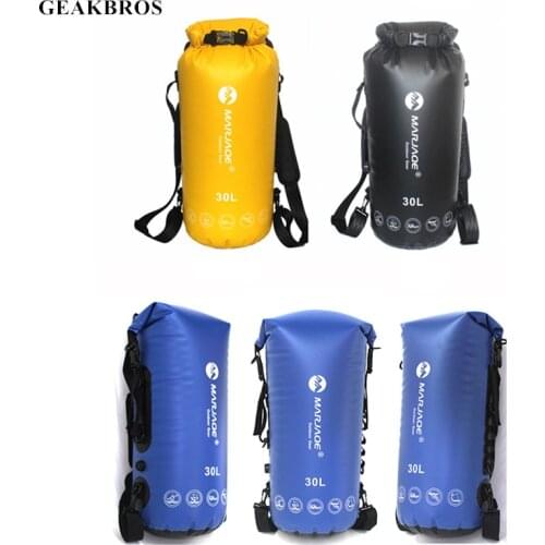30L Waterproof Dry Bag Swimming Bag Outdoor Camping Backpack Bucket Storage for River Rafting Boating Kayaking Canoeing Travel