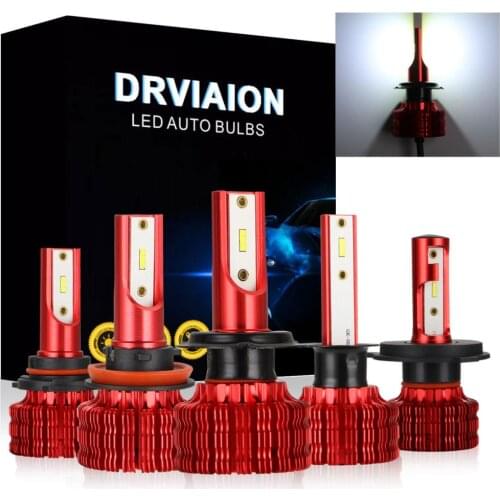 1 Pair Auto Truck CSP Chip LED Front Lamp Headlamp Bulbs 20W DC9-30V 6500K 360 Degree, Various Sockets