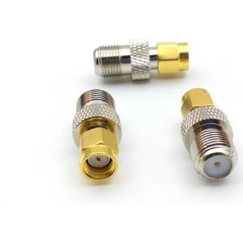 1000PCS brass F Type Female Jack to SMA Female Socket Straight RF Coax adapter New