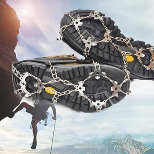 High Quality 2pcs 19-Teeth Non-slip Ice Snow Climbing Hiking Anti-slip Shoe Covers Spike Cleats Crampons Anti-slip Overshoes