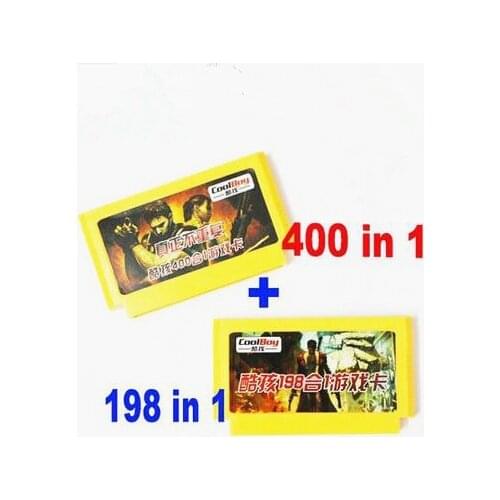 2016 newest 8 bit game cartridge 400 in 1 + 198 in 1 (yellow cart) real games no repeated games