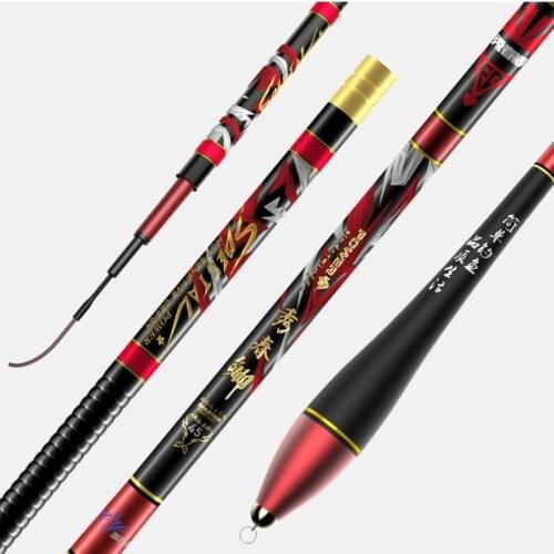 37/28/19 Tune Fishing Rod Super Hard Black Pit Carp and Crucian Wedkarstwo Olta Carbon Fiber Fishing Stick 2.7m-7.2m Hand Pole