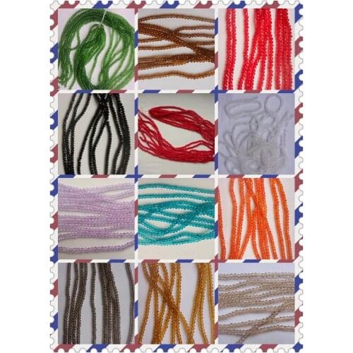 4mm 150pcs/bag Faceted Glass Crystal Rondelle Spacer Beads For Jewelry Making 26 Colors In Total Free Shipping