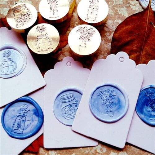 Flower in a Bottle Wax Stamp Plant Flower Wax Seal Stamp Invitation Greeting Card Wax Seal Unique Gift for Childrens Birthday