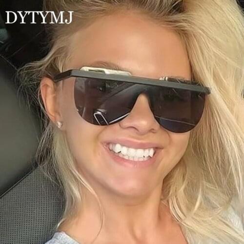 DYTYMJ Rimless Oversized Sunglasses Women Gradient Retro Sunglasses Rimless Glasses for Women Unisex Oculos De Sol Feminino