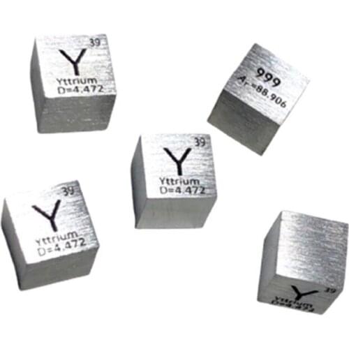 Y Yttrium Cube Bulk Glass Seal Pure 99.9% Periodic Table of Rare-earth Metal Elements for DIY Research Study School Education