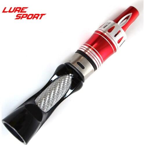 LureSport 2 sets XCG Reel seat Aluminum Red Cap AluminumNut Carbon Tube Reel Seat Rod Building Component Repair DIY Accessory