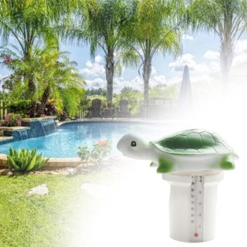 M76D Tortoise Swimming Pool Floating Chemical Chlorine Dispenser with Automatic Thermometer