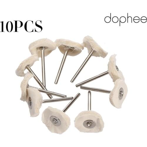 Dophee 10PCs 25mm Dremel Accessories Rotary Tool Set rotary brush Polishing Pad Buffing Wheel Brushes grinder Dremel Roary drill