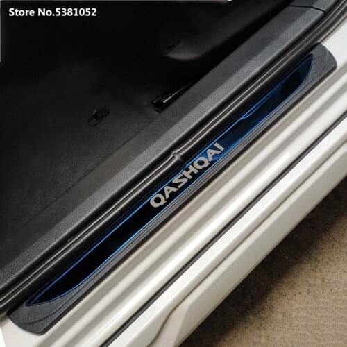 Stainless Steel Door Sill Trim For Nissan Qashqai J11 2019 2020 2015-2018 Scuff Plate Guard Protector Car Accessories