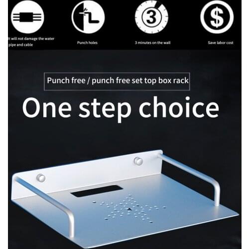Wall Mount DVD Player Stand Rack Aluminum Home Router Holder TV Box Shelf For Mini Desktop Router Mini PC Small TV Accessories