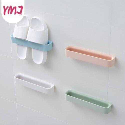 Wall-mounted Slippers Rack Shoe Racks Storage Organizer Bathroom Supplies Hanging Shelf Slipper Trays Holder Shoes Organizer