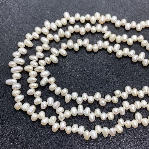 Multi-color Natural Freshwater High-quality Pearl Piercing Loose Beads Rice-shaped, DIY Ladies Elegant Bracelet Necklace Jewelry