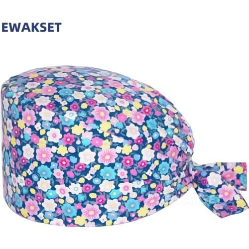 New surgical cap scrub hats woman and men scrub caps women worker hat nurse uniform Accessories dentist cap nursing hats