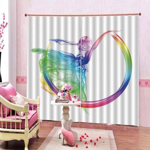 Dream rainbow aurora 3D Window Curtains Printing For Living Room bedroom Blakcout Drapes Decor Sets Customizable any size