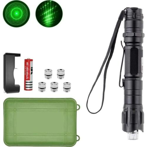 Hunting High Power Green lasers Adjustable Focus Burning Green Laser Pointer Pen 532nm 500 to 10000 meters Lazer 009 range