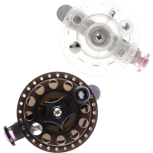 U2JB Plastic Ice Fishing Reels Fly Fishing Tackle Round Wheel Mini Carp Fishing Reel