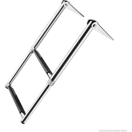 Durable Stainless Steel 304 Boat Ladder 2 Step Boat Telescopic Folding Ladder Swimming Platform Marine Yacht Accessory wholesale