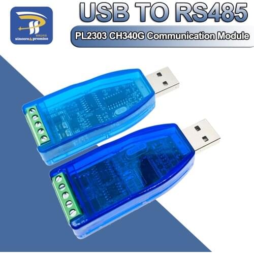 Industrial USB to RS232 RS485 CH340G PL2303 Converter Communication Module Bidirectional Half Duplex Serial Line TVS Protection