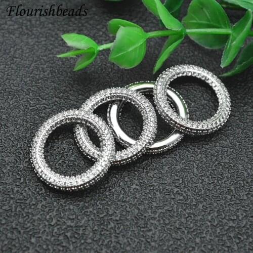 Pave Rhinestone Earring Connector High Quality Round / Heart Shape Eardrops DIY Earrings Jewelry Craft Making Components 10pcs